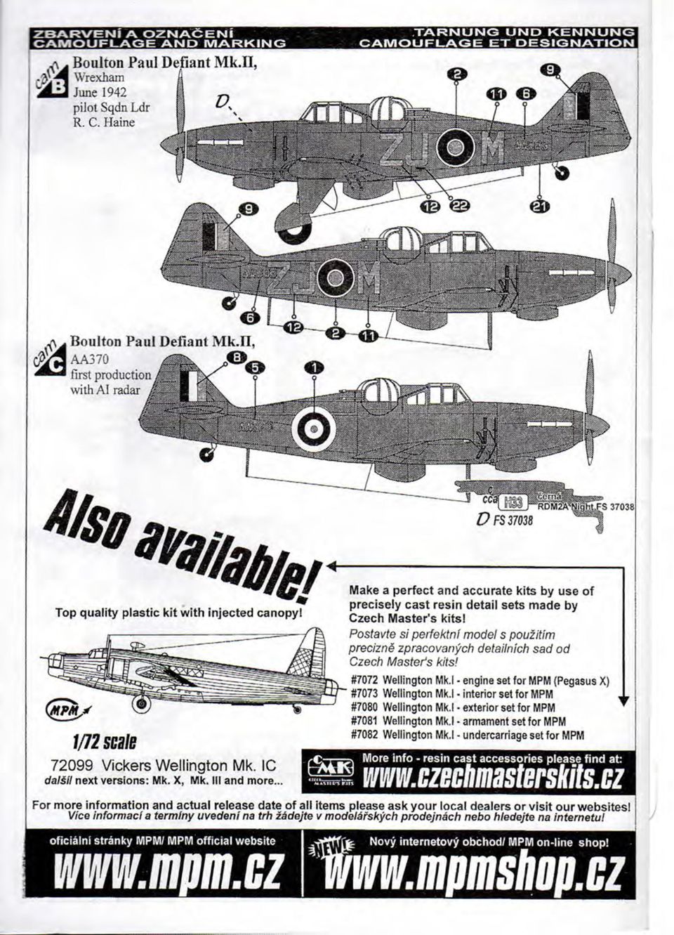 .. Make a perfect and accurate kits by use of preciseiy cast resin detail sets made by Czech Master's kits!