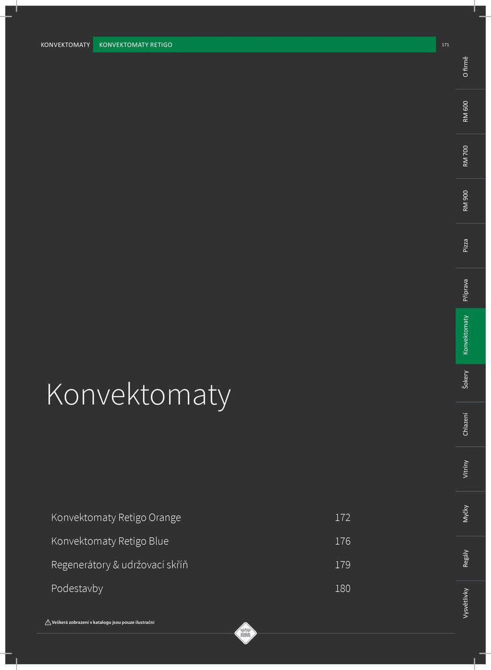 179 Podestavby 180 Vysvětlivky Regály Myčky Vitríny Chlazení Šokery