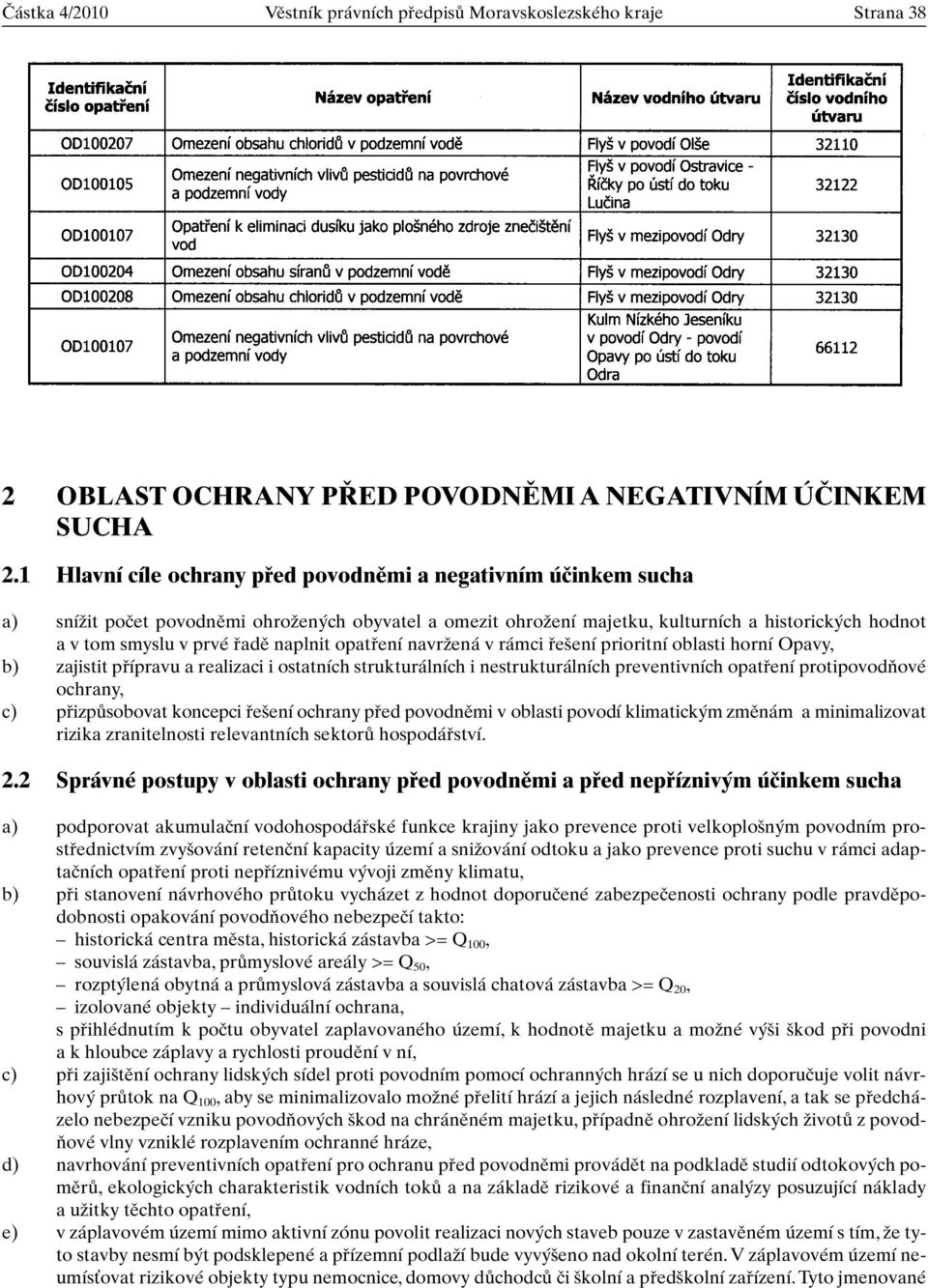 naplnit opatfiení navrïená v rámci fie ení prioritní oblasti horní Opavy, b) zajistit pfiípravu a realizaci i ostatních strukturálních i nestrukturálních preventivních opatfiení protipovodàové