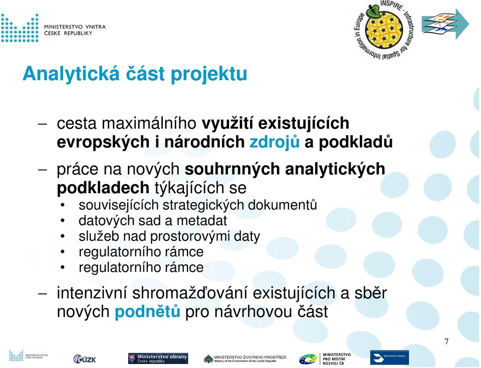 strategických dokumentů datových sad a metadat služeb nad prostorovými daty regulatorního