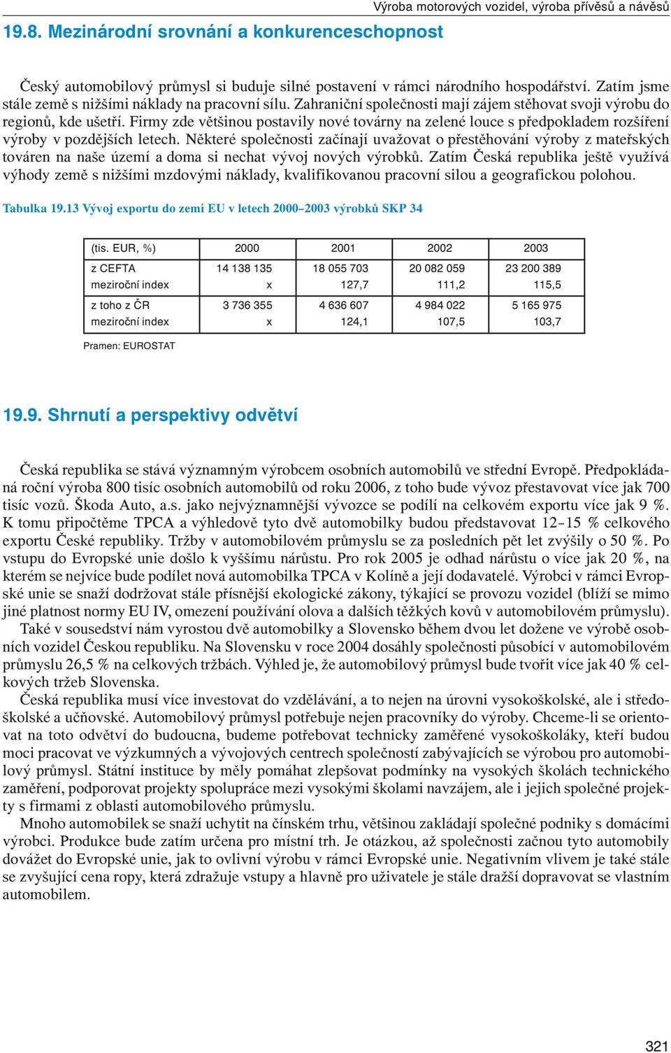 Firmy zde většinou postavily nové továrny na zelené louce s předpokladem rozšíření výroby v pozdějších letech.