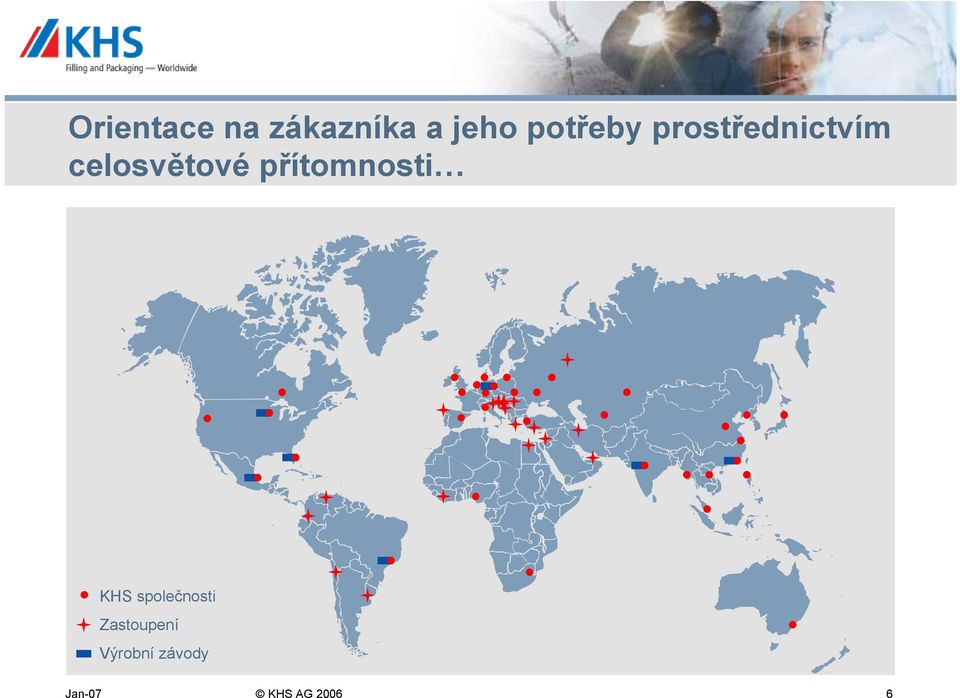 celosvětové přítomnosti KHS