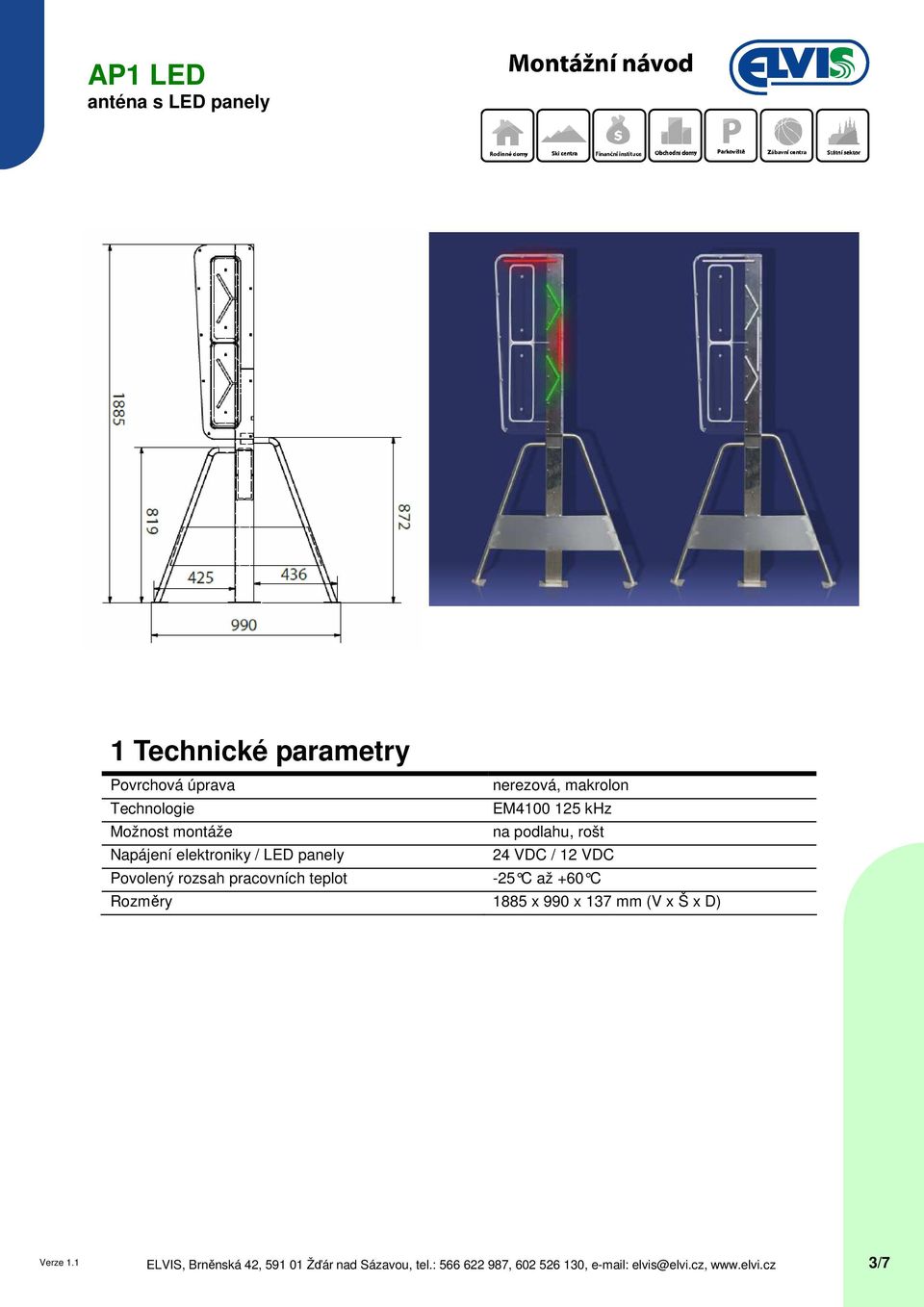 Napájení elektroniky / y 24 VDC / 12 VDC Povolený rozsah