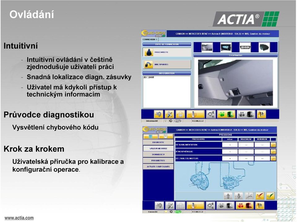 zásuvky - Uživatel má kdykoli přístup k technickým informacím Průvodce