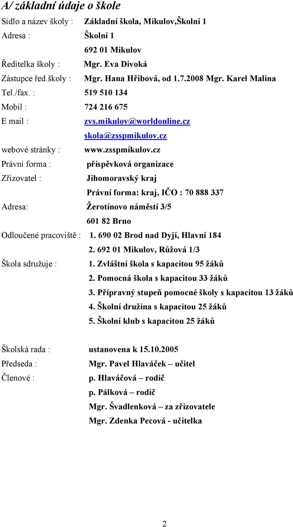 cz webové stránky : www.zsspmikulov.