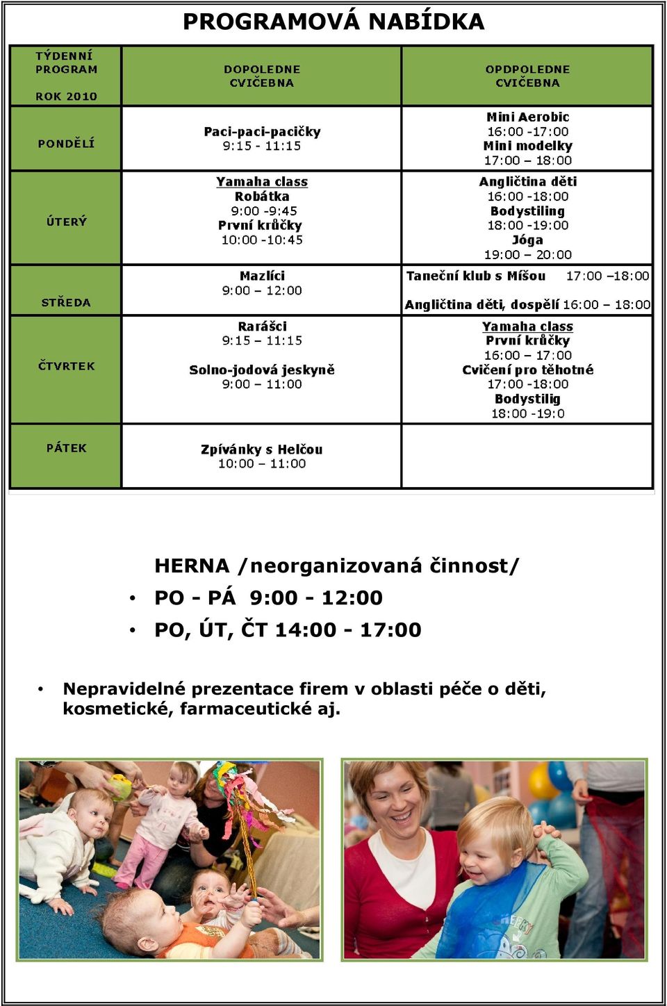 14:00-17:00 Nepravidelné prezentace firem v
