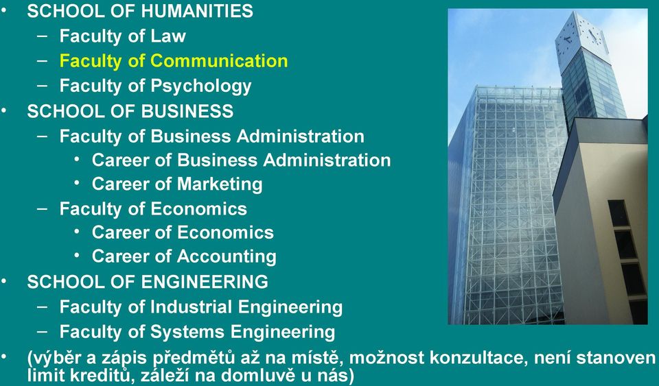 Economics Career of Accounting SCHOOL OF ENGINEERING Faculty of Industrial Engineering Faculty of Systems