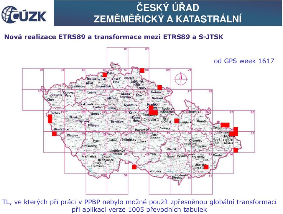 PPBP nebylo možné použít zpřesněnou globální