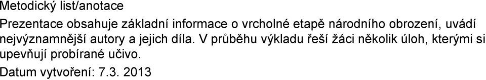 autory a jejich díla.