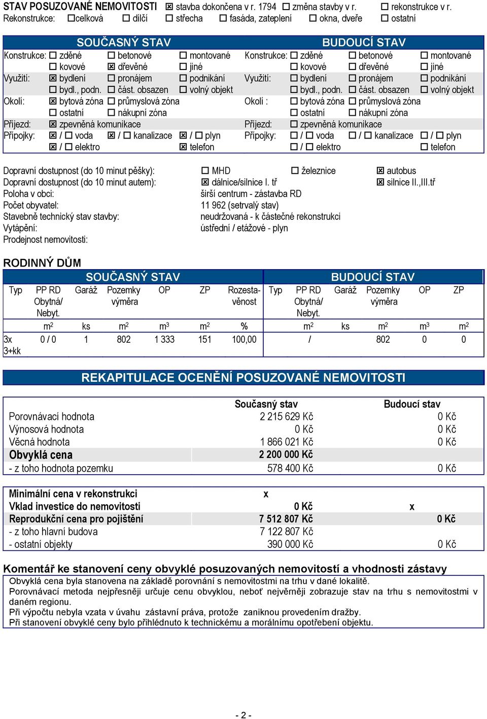 kovové dřevěné jiné Využití: bydlení pronájem podnikání Využití: bydlení pronájem podnikání bydl., podn. část.