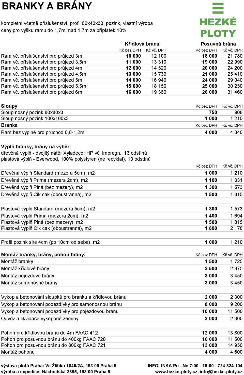 příslušenství pro průjezd 4,5m 13 000 15 730 21 000 25 410 Rám vč. příslušenství pro průjezd 5m 14 000 16 940 24 000 29 040 Rám vč. příslušenství pro průjezd 5,5m 15 000 18 150 25 000 30 250 Rám vč.