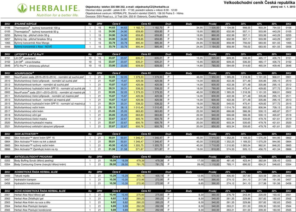 503,99 443,29 0255 0257 Bylinný čaj - příchuť broskev 50 g 1 15 24,90 24,90 659,85 659,85 P 19,95 860,00 632,99 557,11 503,99 443,29 0257 1065 Bylinný koncentrát Aloe Mango 1 15 33,79 33,79 895,44