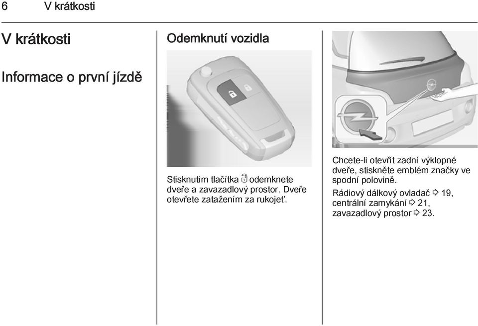 Dveře otevřete zatažením za rukojeť.
