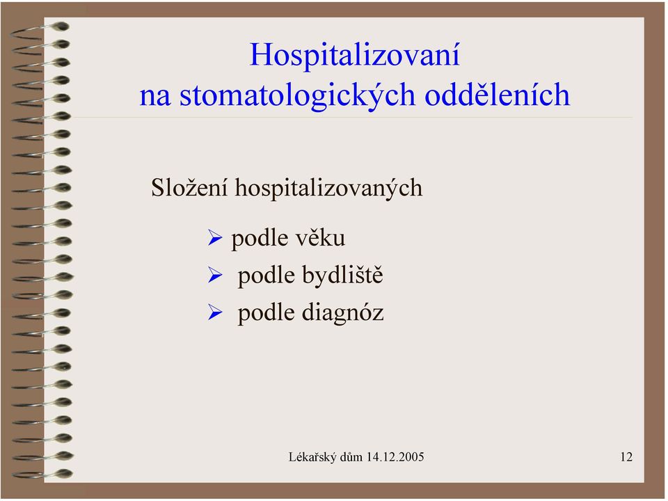 Složení hospitalizovaných podle