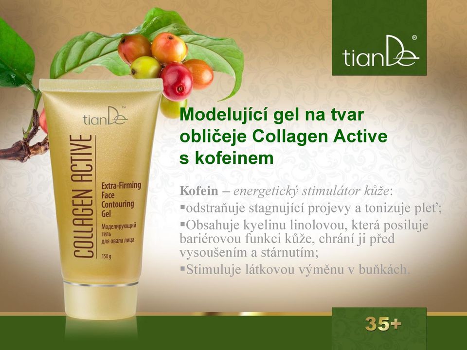 pleť; Obsahuje kyelinu linolovou, která posiluje bariérovou funkci