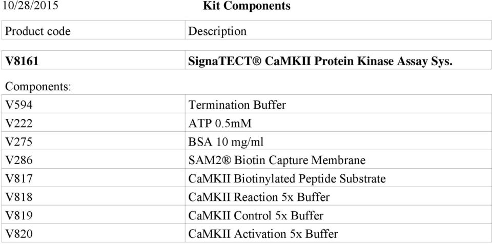 Termination Buffer ATP 0.