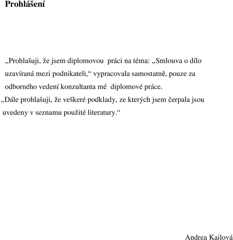 vedení konzultanta mé diplomové práce.