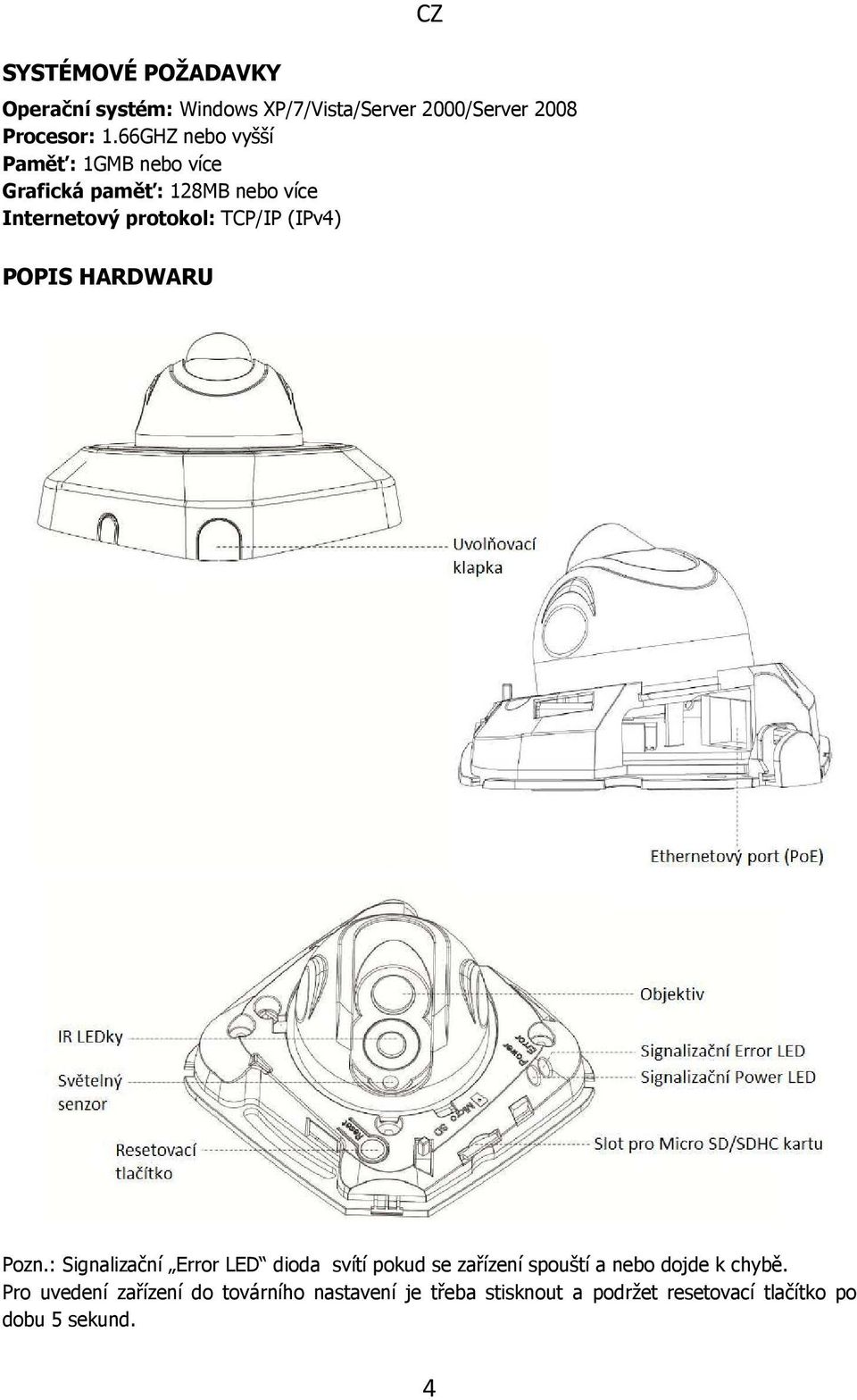 (IPv4) POPIS HARDWARU Pozn.