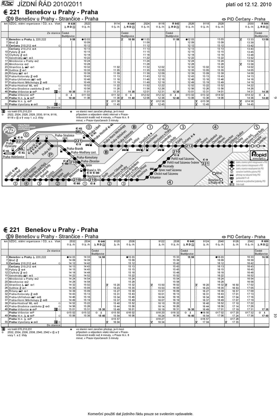 Vlak R 638 2522 9114 R 640 2524 9116 R 642 2526 9118 2528 2530 R 644 0 Benešov u Prahy a 220,222 9 58 010 03 W 10 58 011 03 11 58 012 03 13 03 W 13 33 13 58 7 Mra 3 p 10 09 Ý p 11 09 p 12 09 13 09 Ý