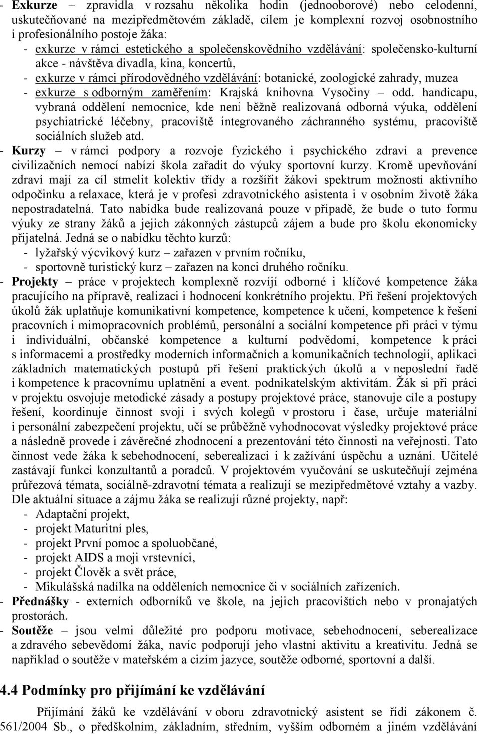 exkurze s odborným zaměřením: Krajská knihovna Vysočiny odd.