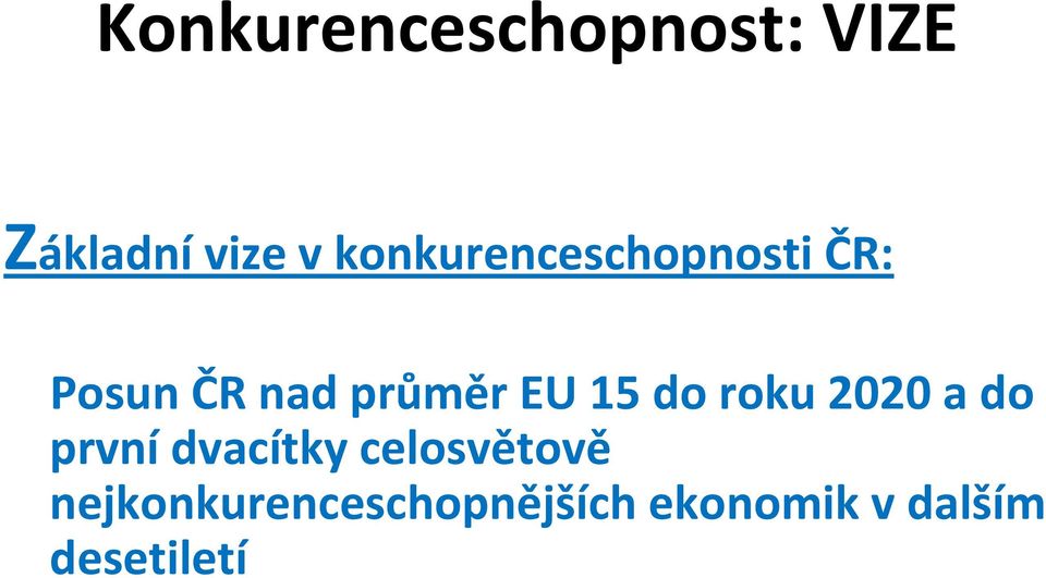 15 do roku 2020 a do první dvacítky celosvětově