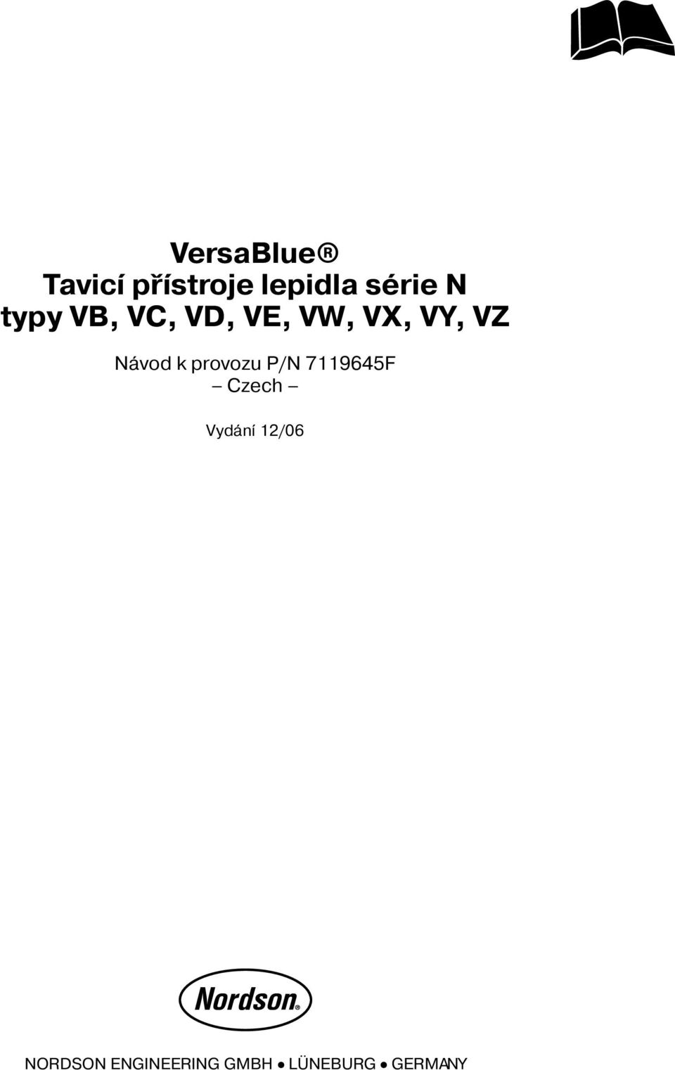 VY, VZ Návod k provozu Czech Vydání