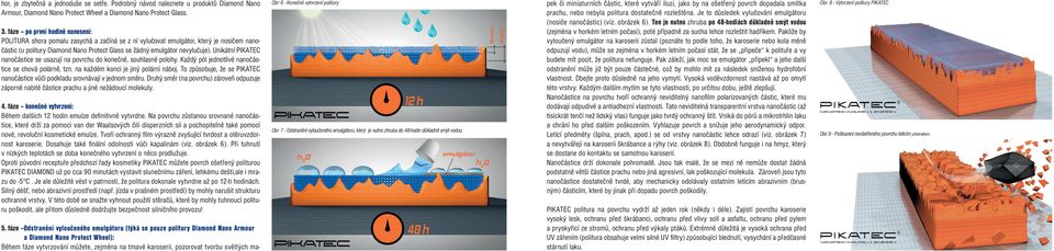 Unikátní PIKATEC nanočástice se usazují na povrchu do konečné, souhlasné polohy. Každý pól jednotlivé nanočástice se chová polárně, tzn. na každém konci je jiný polární náboj.