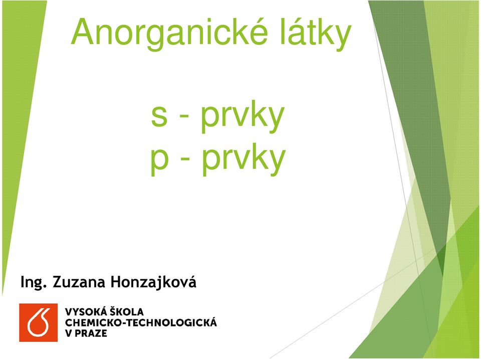prvky p -