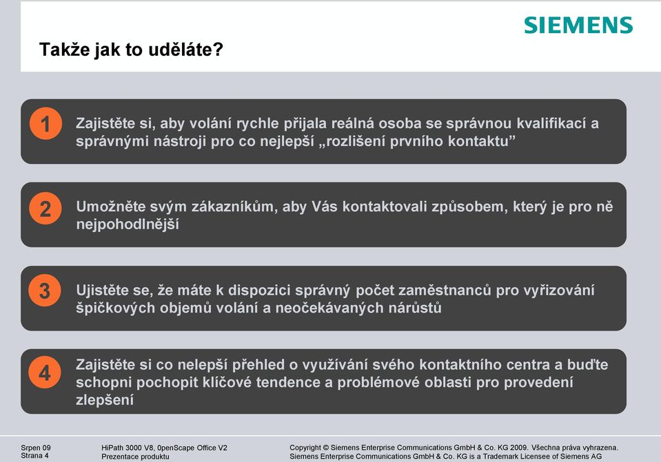 kontaktu 2 Umožněte svým zákazníkům, aby Vás kontaktovali způsobem, který je pro ně nejpohodlnější 3 Ujistěte se, že máte k dispozici