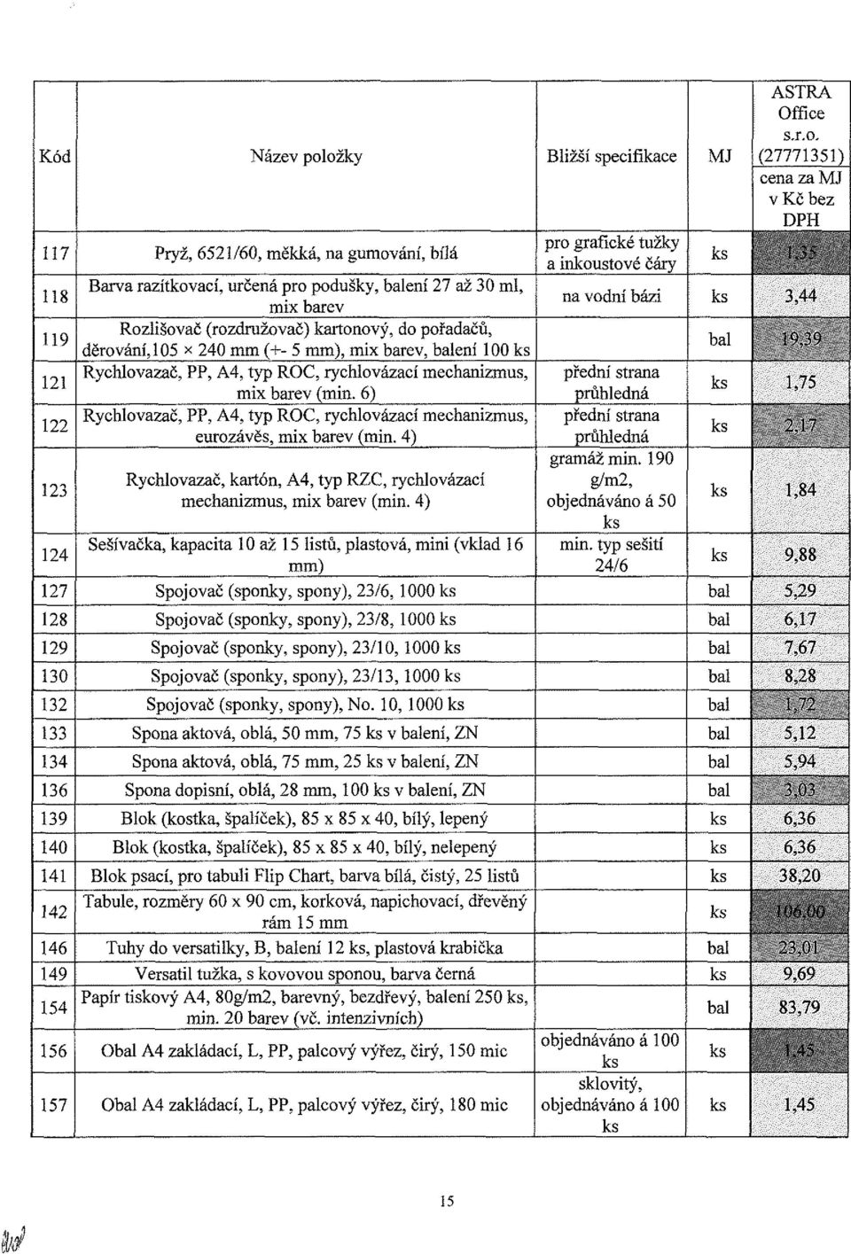 6) Rychlovazač, PP, A4, typ ROC, rychlovazači mechanizmus, eurozávěs, mix barev (min. 4) Rychlovazač, kartón, A4, typ RZC, rychlovazači mechanizmus, mix barev (min.