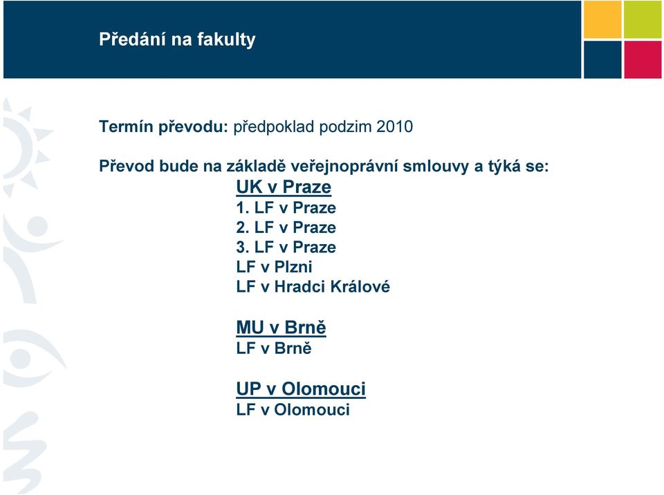 Praze 1. LF v Praze 2. LF v Praze 3.