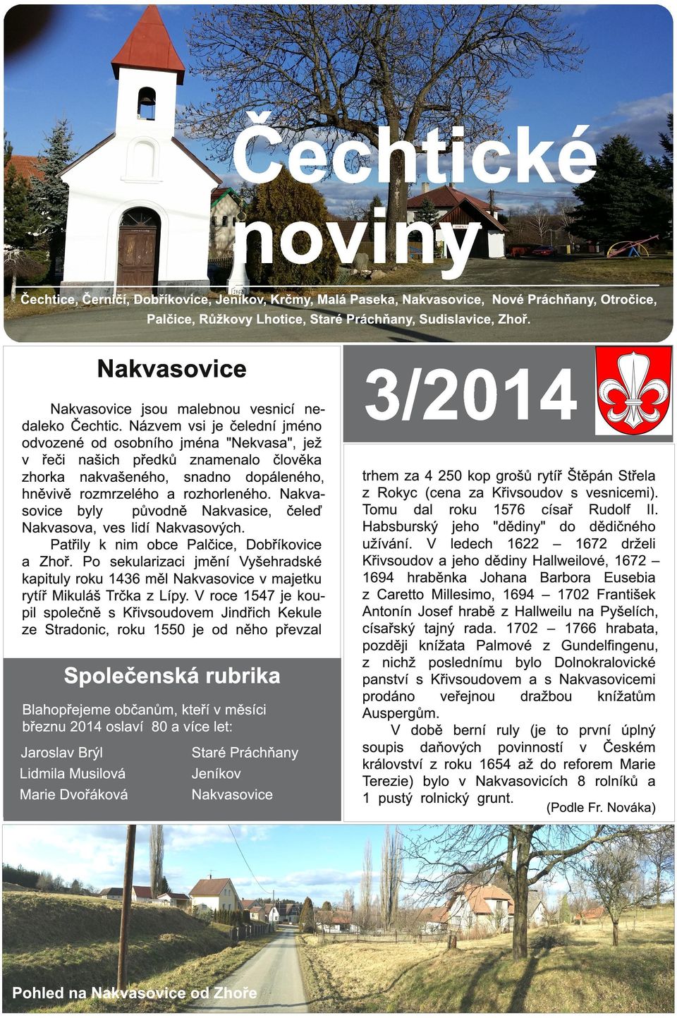 Čechtické noviny 3/ Nakvasovice. Společenská rubrika. Pohled na Nakvasovice  od Zhoře - PDF Free Download