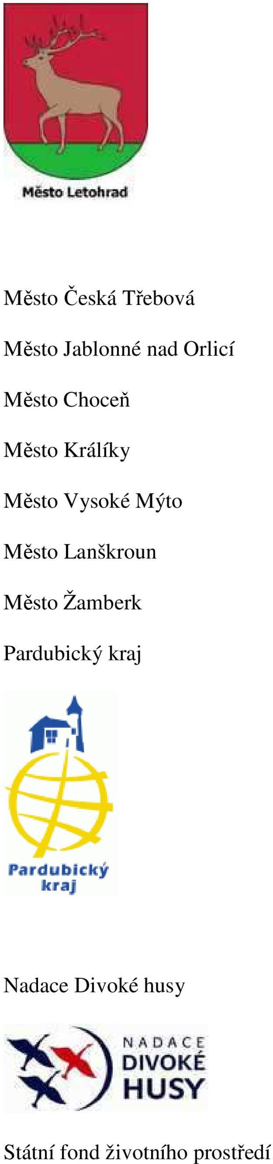 Město Lanškroun Město Žamberk Pardubický kraj