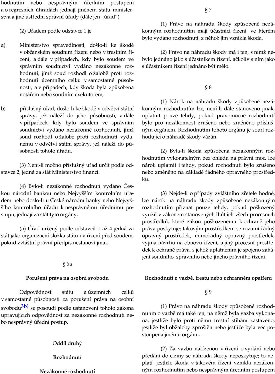 nezákonné rozhodnutí, jímž soud rozhodl o žalobě proti rozhodnutí územního celku v samostatné působnosti, a v případech, kdy škoda byla způsobena notářem nebo soudním exekutorem, b) příslušný úřad,