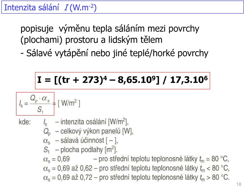 (plochami) prostoru a lidským tělem - Sálavé