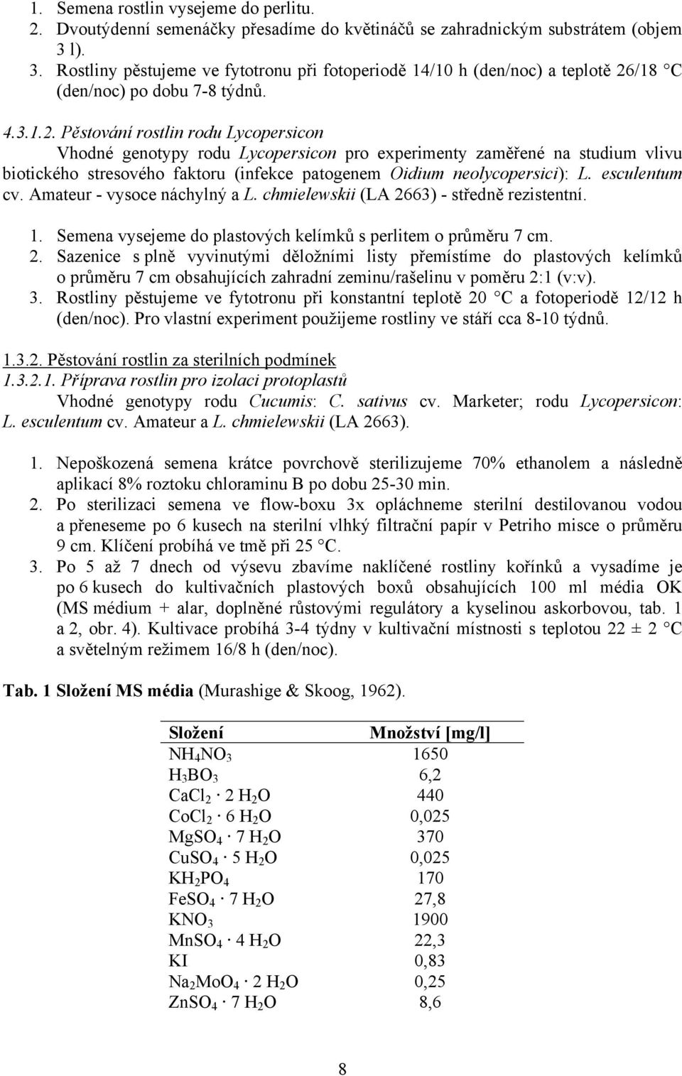 /18 C (den/noc) po dobu 7-8 týdnů. 4.3.1.2.