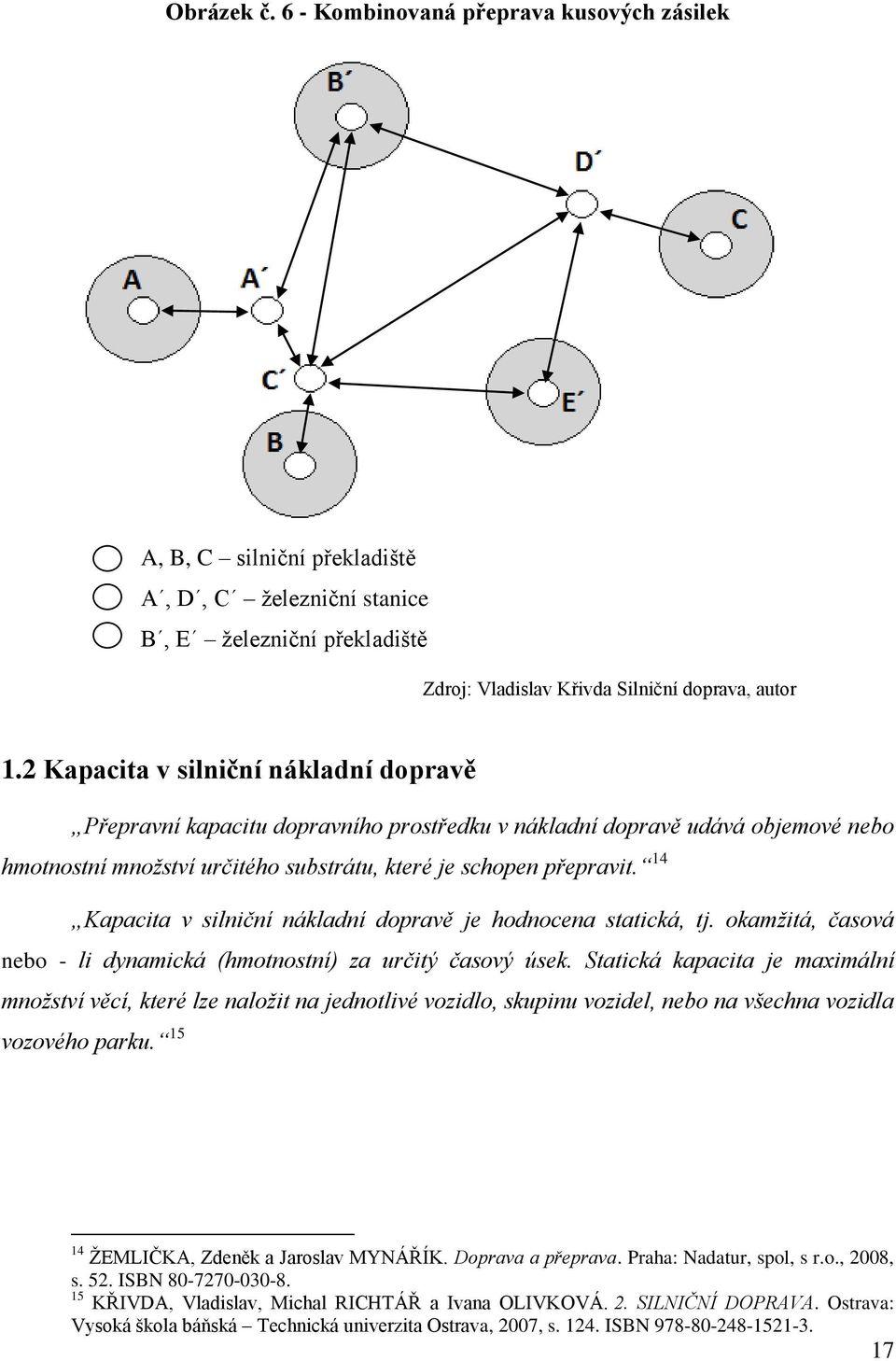 14 Kapacita v silniční nákladní dopravě je hodnocena statická, tj. okamžitá, časová nebo - li dynamická (hmotnostní) za určitý časový úsek.