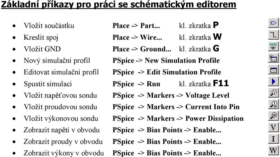 zkratka W Vložit GND Place -> Ground... kl.