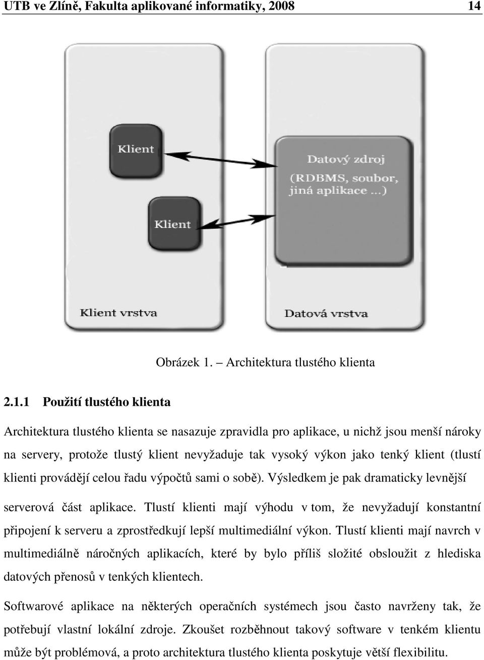 Architektura tlustého klienta 2.1.
