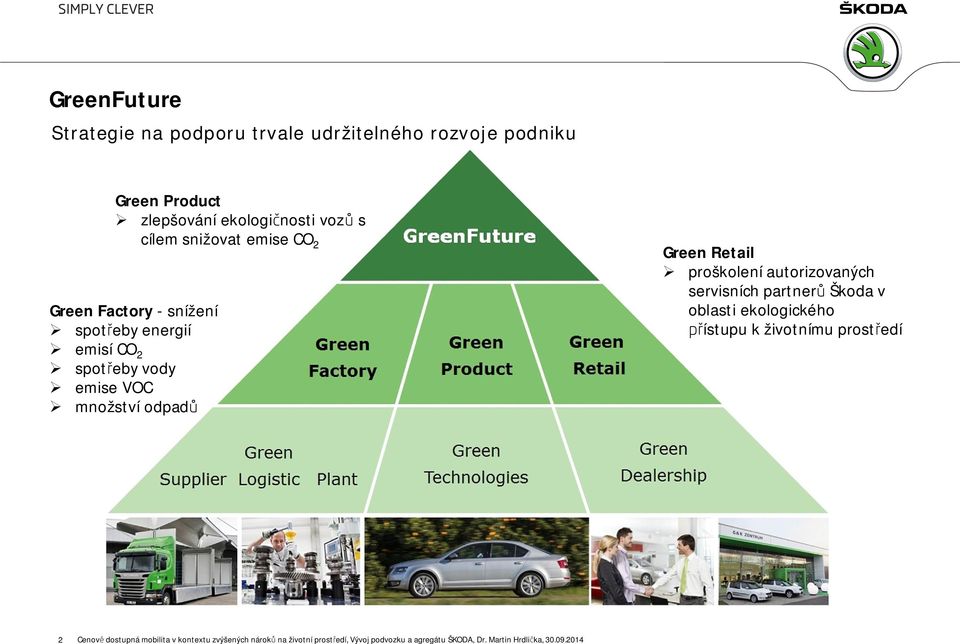 Retail proškolení autorizovaných servisních partnerů Škoda v oblasti ekologického přístupu k životnímu prostředí 2 Cenově