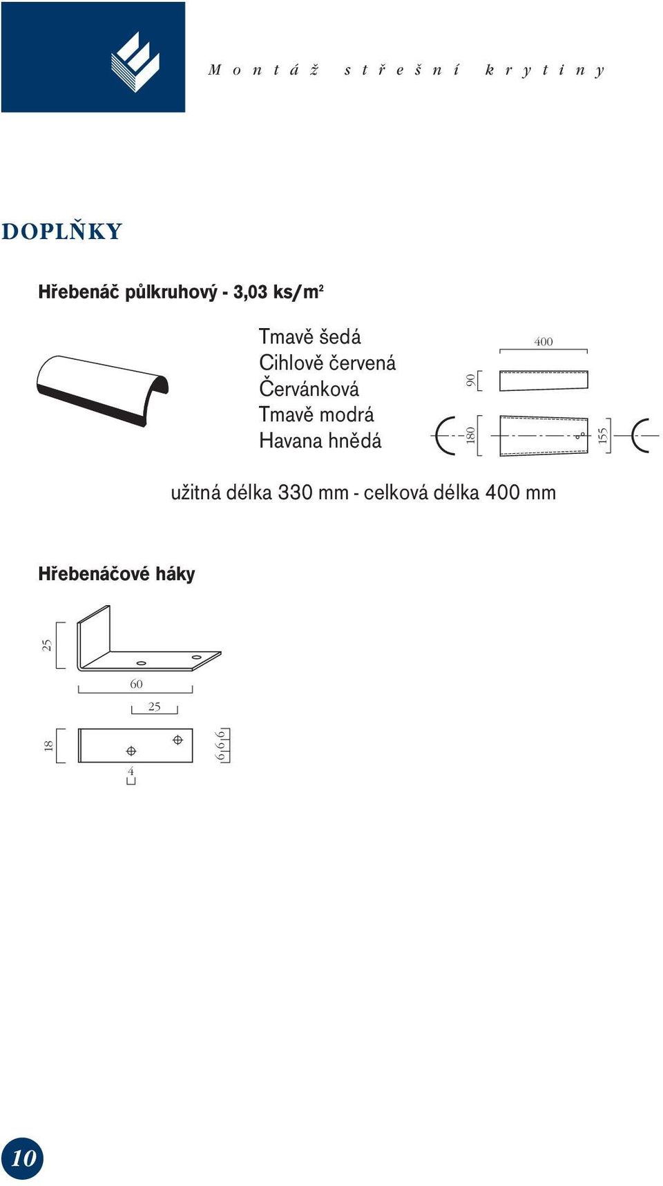 hnědá 180 90 400 25 60 25 18 6 6 155 užitná délka