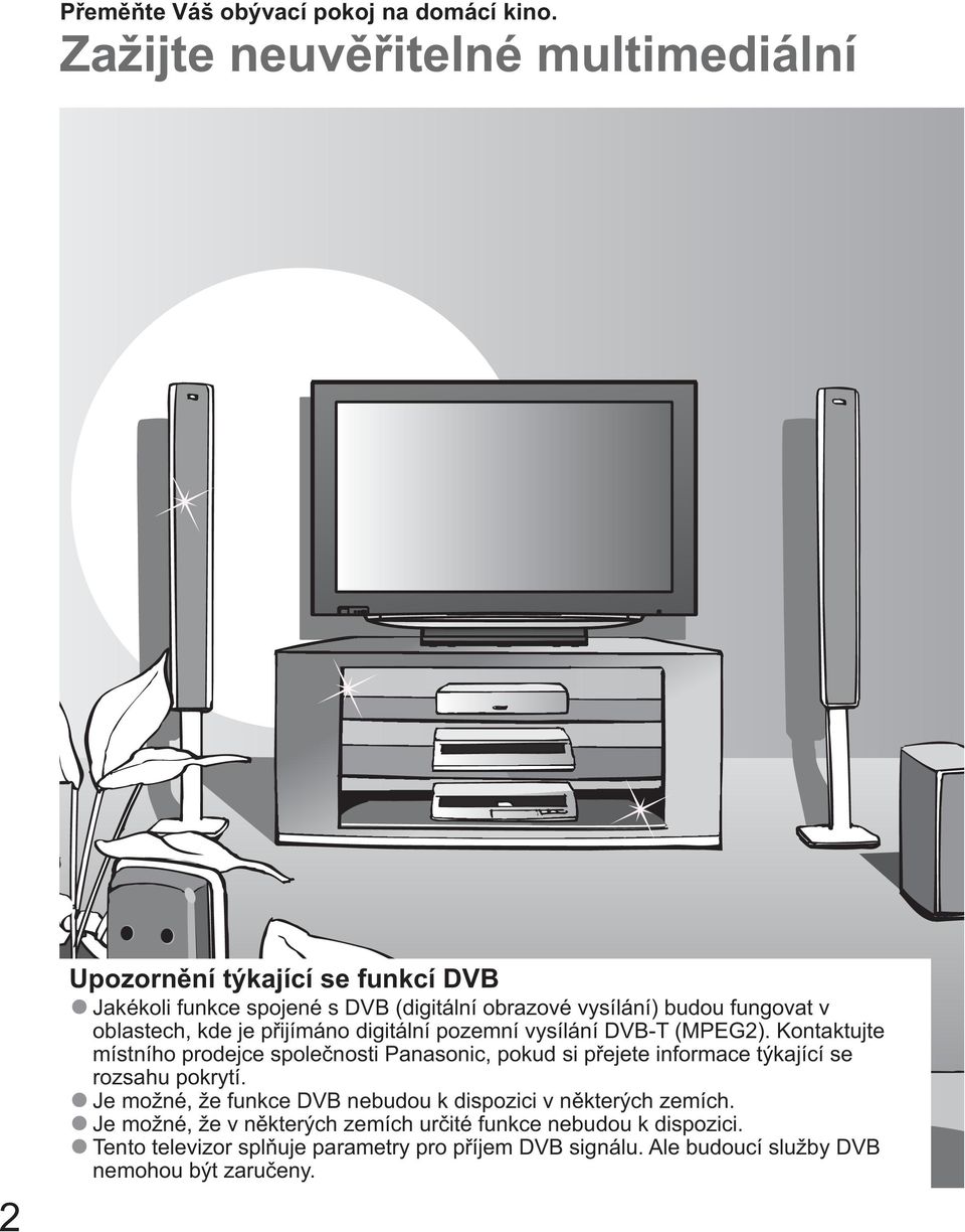 oblastech, kde je p ijímáno digitální pozemní vysílání DVB-T (MPEG2).