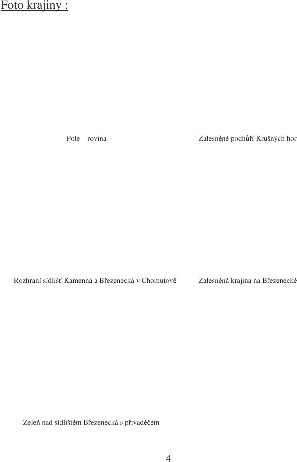 Bezenecká v Chomutov Zalesnná krajina na