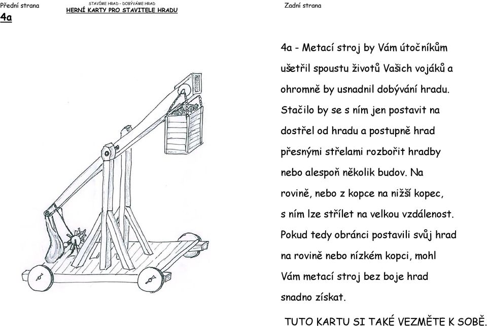 několik budov. Na rovině, nebo z kopce na nižší kopec, s ním lze střílet na velkou vzdálenost.