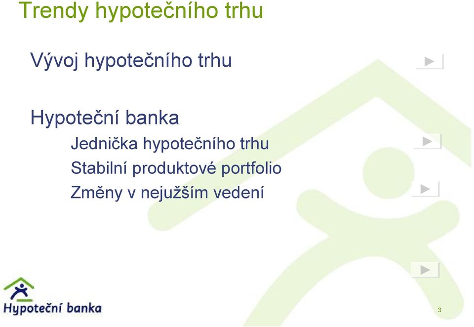 Jednička hypotečního trhu Stabilní