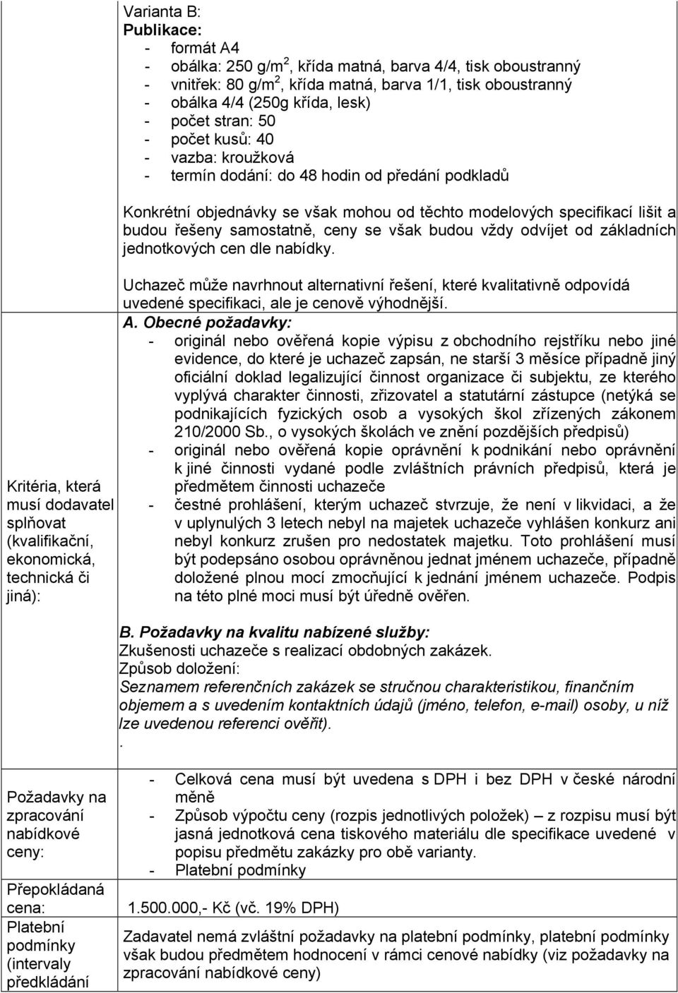 objednávky se však mohou od těchto modelových specifikací lišit a budou řešeny samostatně, ceny se však budou vždy odvíjet od základních jednotkových cen dle nabídky.