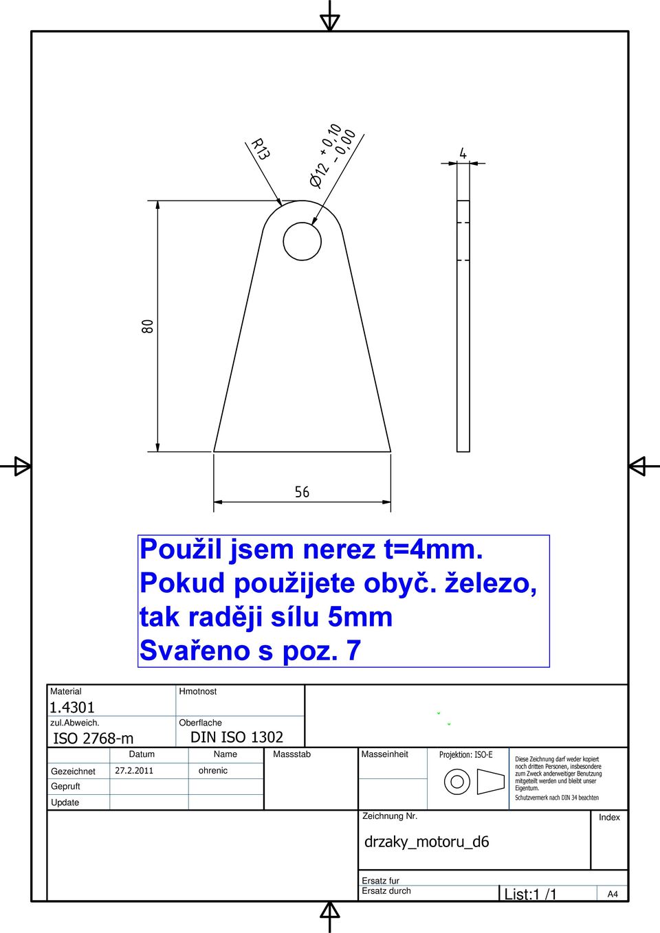 ISO 130 Gezeichnet 7.