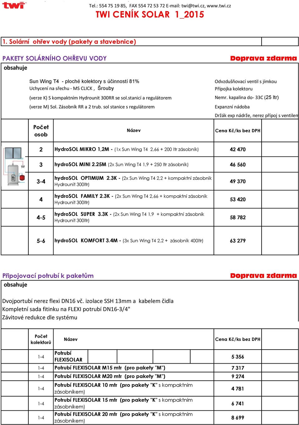 300RR se sol.stanicí a regulátorem (verze M) Sol. Zásobník RR a 2 trub. sol stanice s regulátorem Doprava zdarma Odvzdušňovací ventil s jímkou Přípojka kolektoru Nemr.