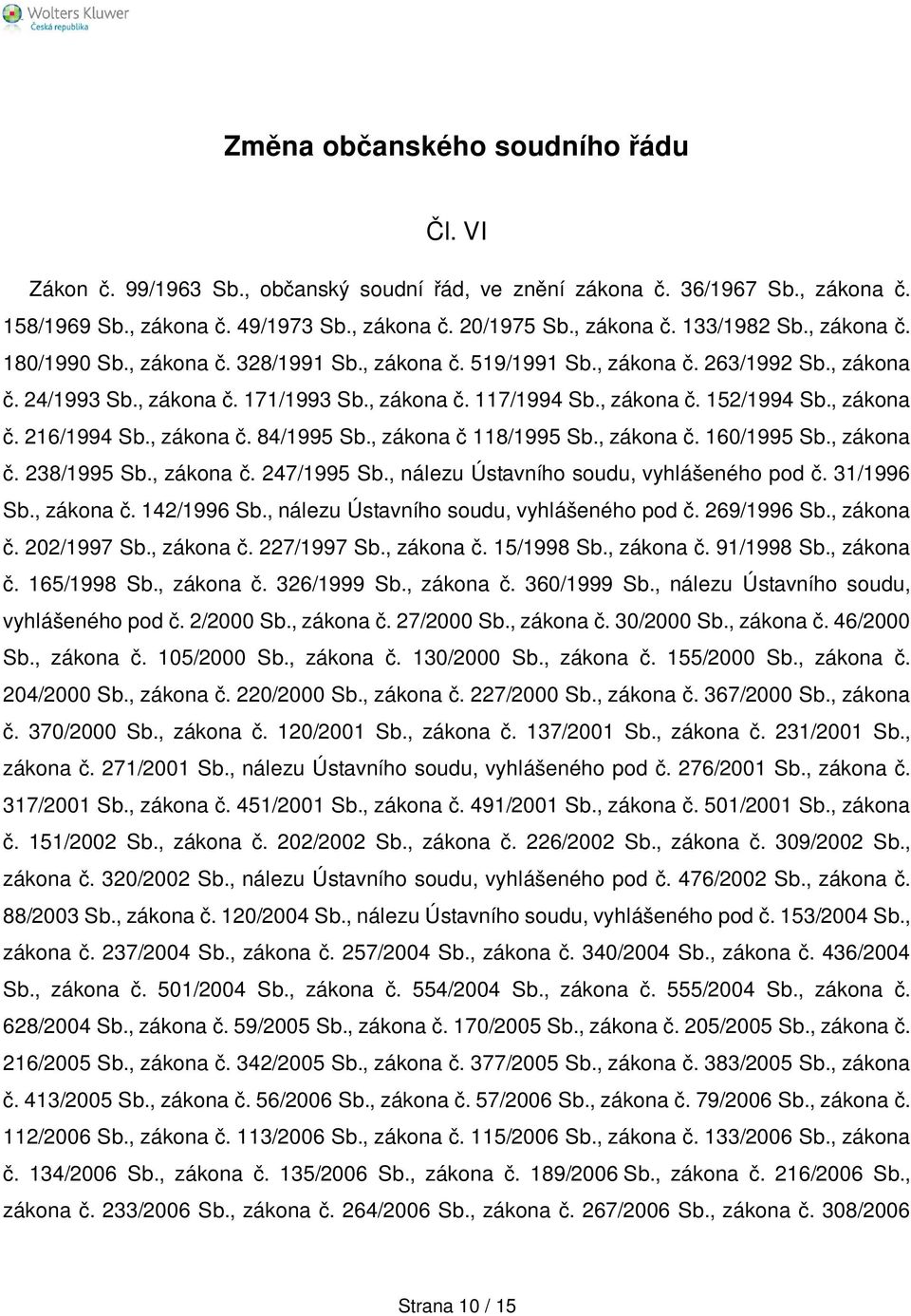 , zákona č. 216/1994 Sb., zákona č. 84/1995 Sb., zákona č 118/1995 Sb., zákona č. 160/1995 Sb., zákona č. 238/1995 Sb., zákona č. 247/1995 Sb., nálezu Ústavního soudu, vyhlášeného pod č. 31/1996 Sb.