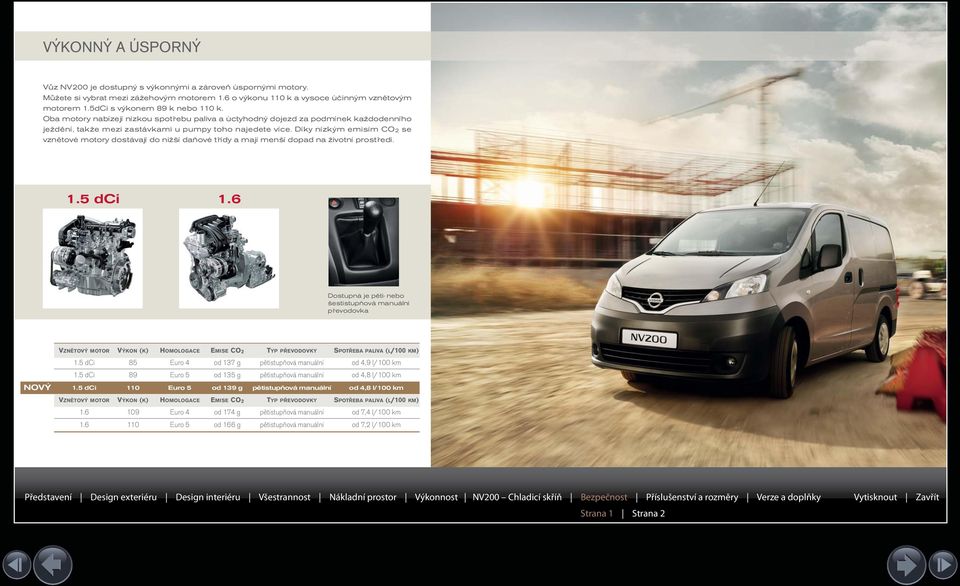 Díky nízkým emisím CO 2 se vznětové motory dostávají do nižší daňové třídy a mají menší dopad na životní prostředí. 1.5 dci 1.